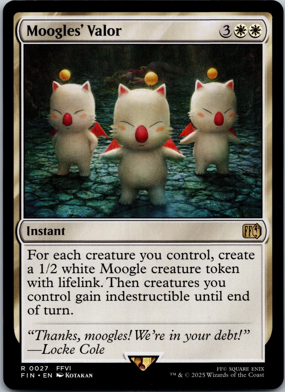 Moogles' Valor 27 Rare FINAL FANTASY Magic: The Gathering Near Mint