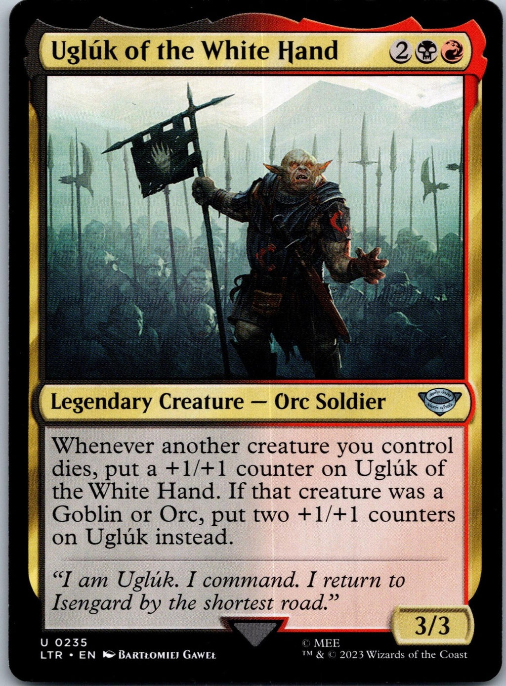 Ugluk of the White Hand The Lord of the Rings:  Magic: The Gathering NM