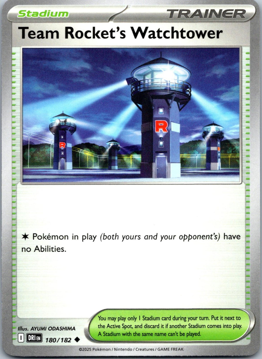 Team Rocket's Watchtower 180/182 Uncommon Destined Rivals Pokemon Near Mint
