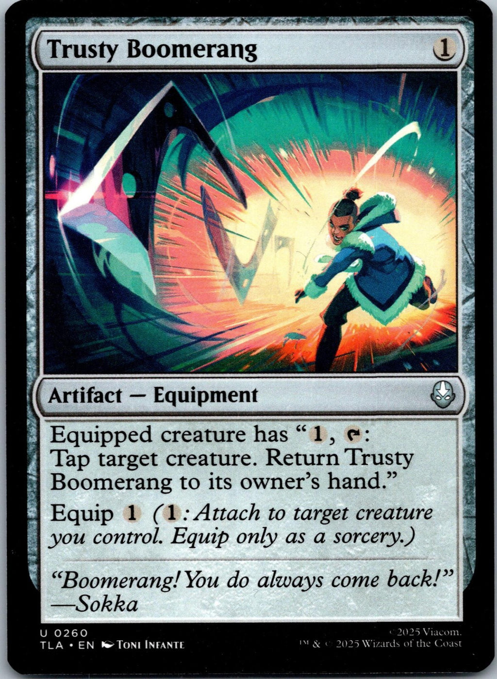 Trusty Boomerang 260 Uncommon Avatar: The Last Airbender Magic: The Gathering NM