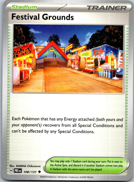 Festival Grounds 108/131 Uncommon Prismatic Evolutions Pokemon Near Mint