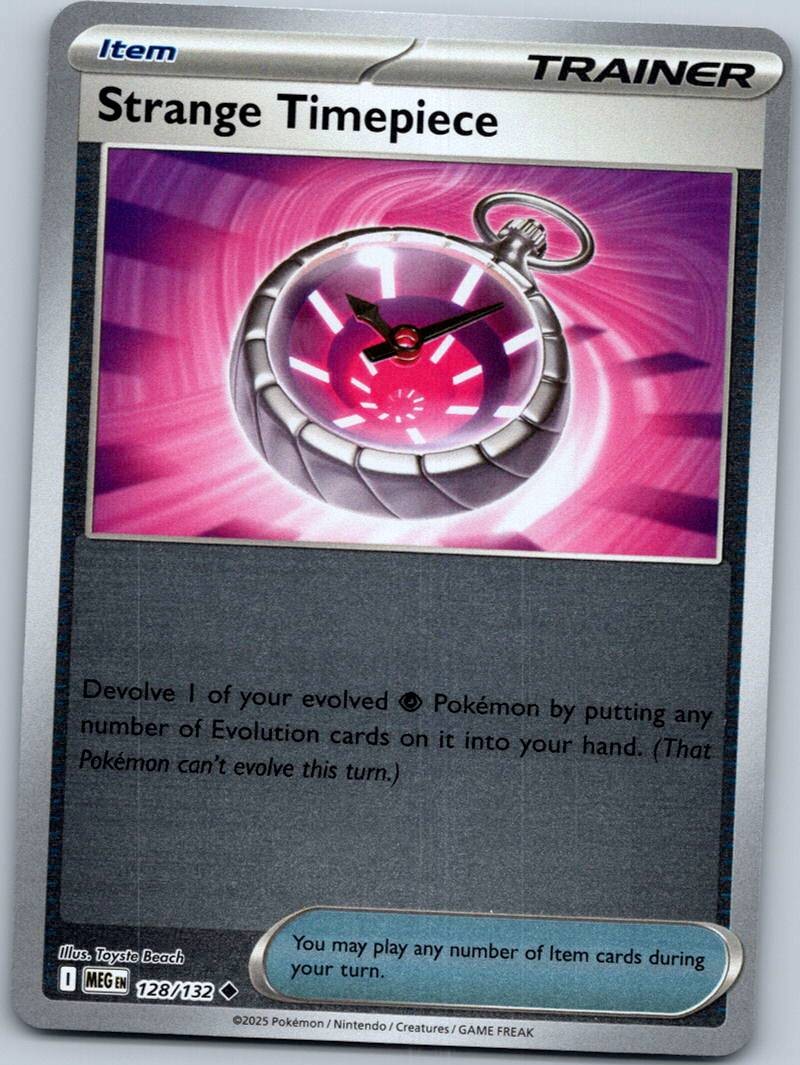 Strange Timepiece 128/132 Reverse Mega Evolution Pokemon Near Mint