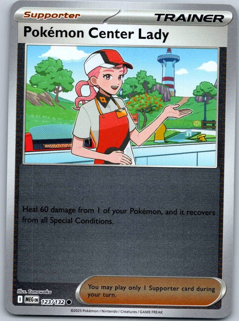 Pokemon Center Lady 123/132 Reverse Mega Evolution Pokemon Near Mint