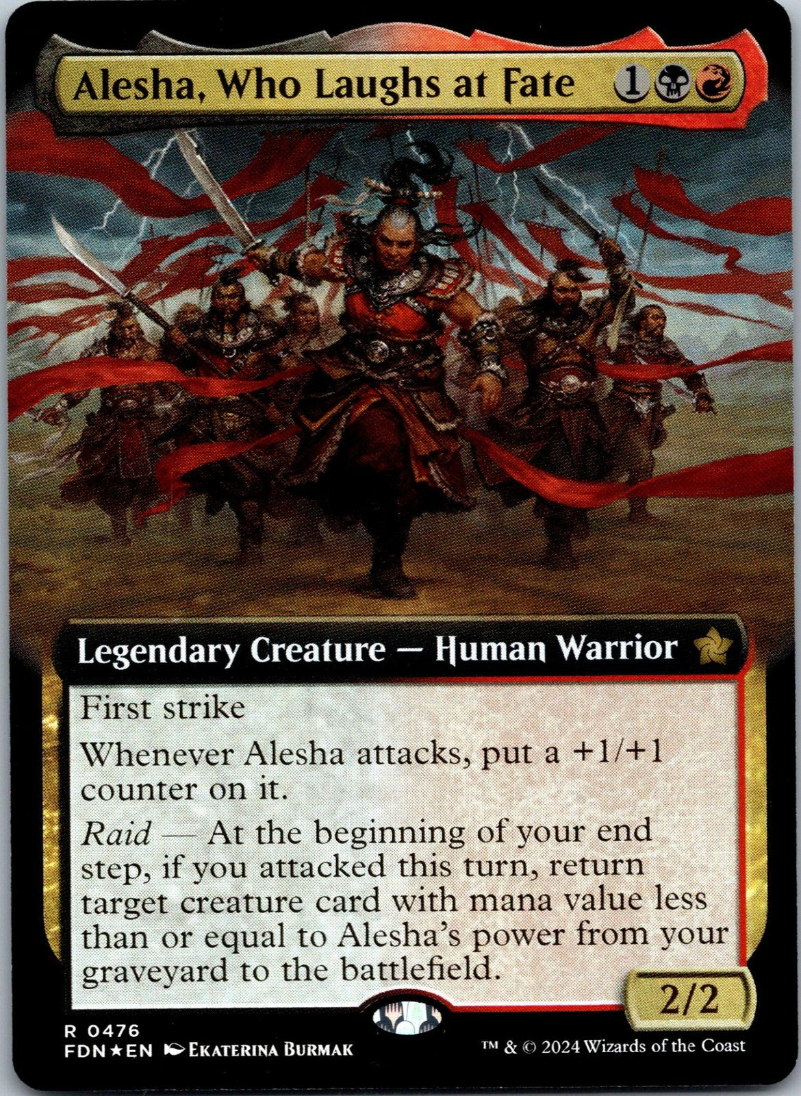Alesha, Who Laughs at Fate (Extended Art) Magic: The Gathering Foil NM