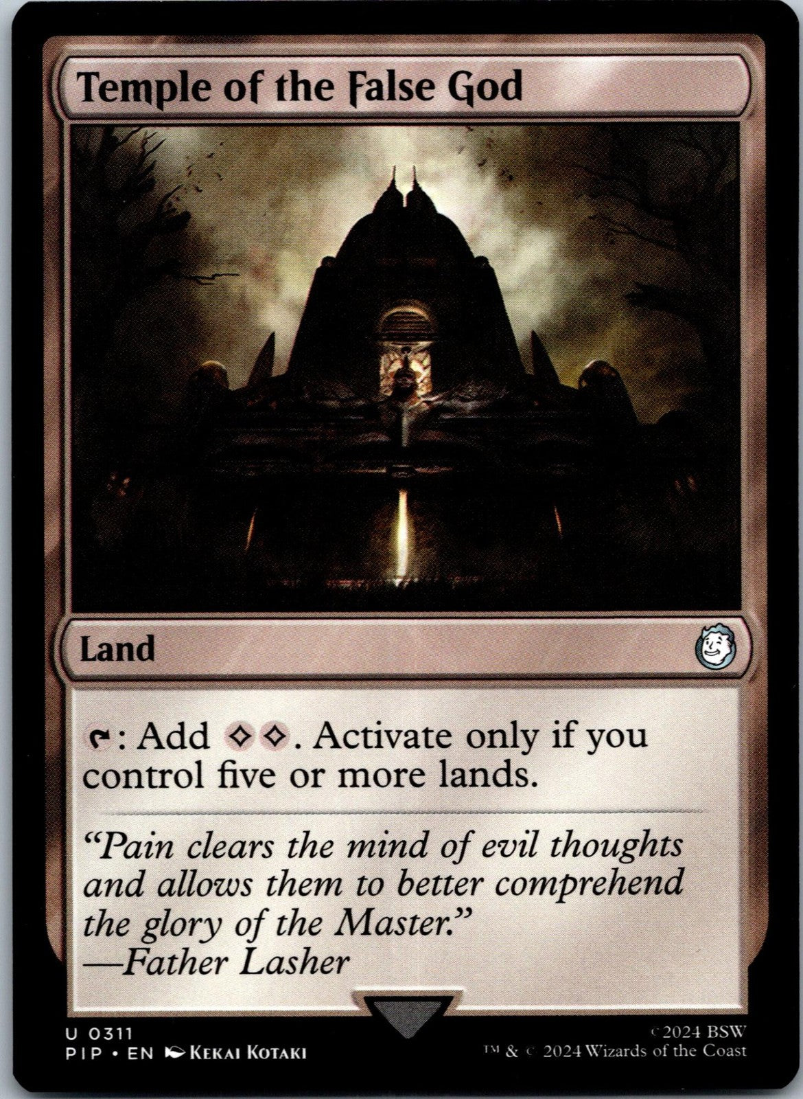 Temple of the False God 311 Universes Beyond: Fallout Magic: The Gathering NM