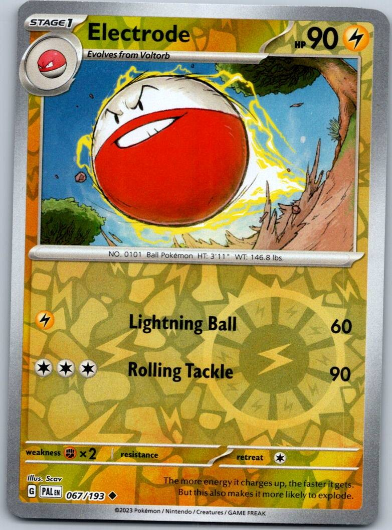 Electrode 067/193 Uncommon Paldea Evolved Pokemon Reverse Holo Near Mint