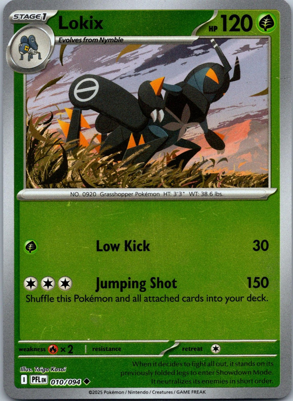 Lokix 010/094 Uncommon Phantasmal Flames Pokemon Near Mint