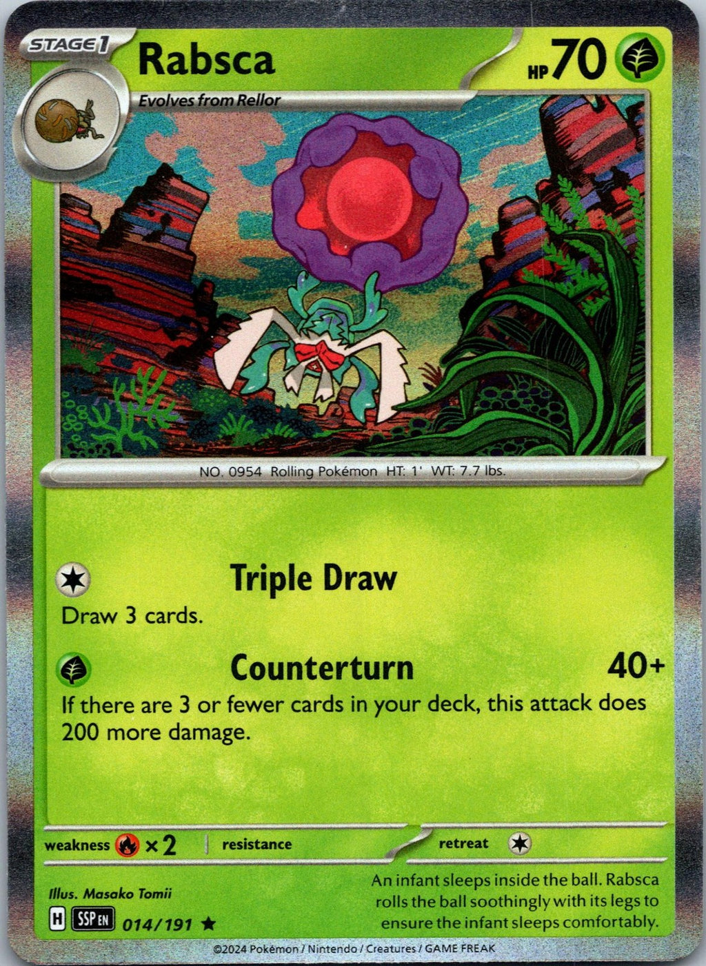 Rabsca 014/191 Rare Surging Sparks Pokemon Near Mint