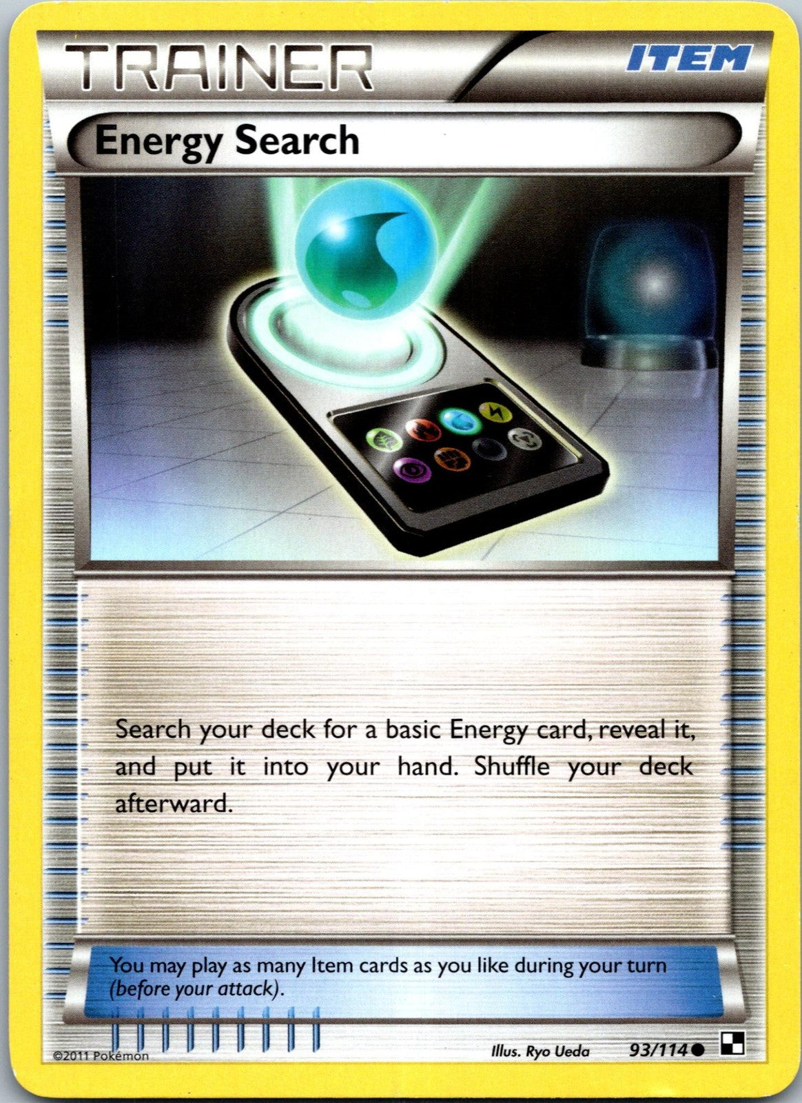 Energy Search 93/114 Common Black & White Pokemon Near Mint