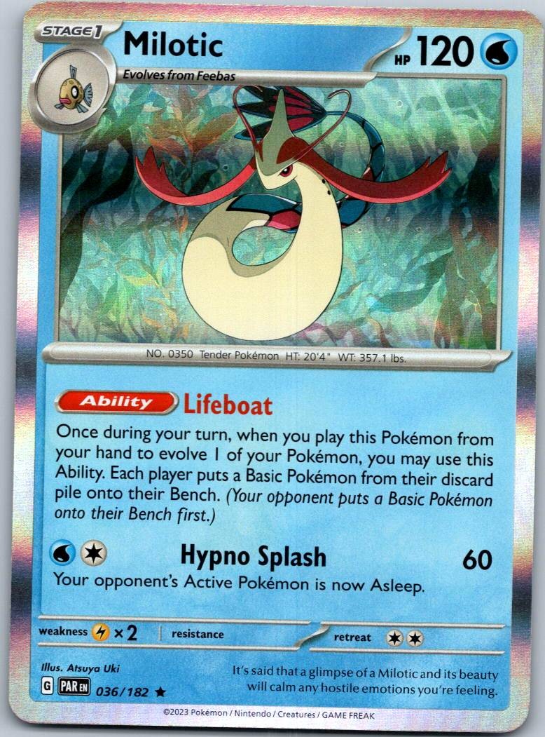 Milotic 036/182 Rare Paradox Rift Pokemon Near Mint