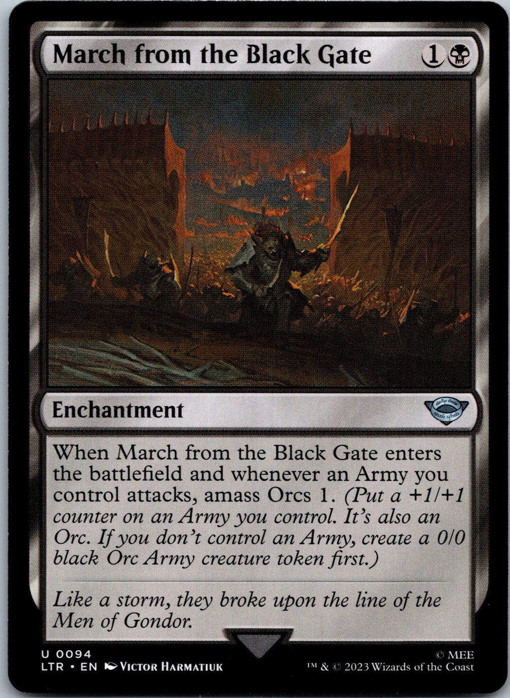 March from the Black Gate: The Lord of the Rings Magic: The Gathering NM