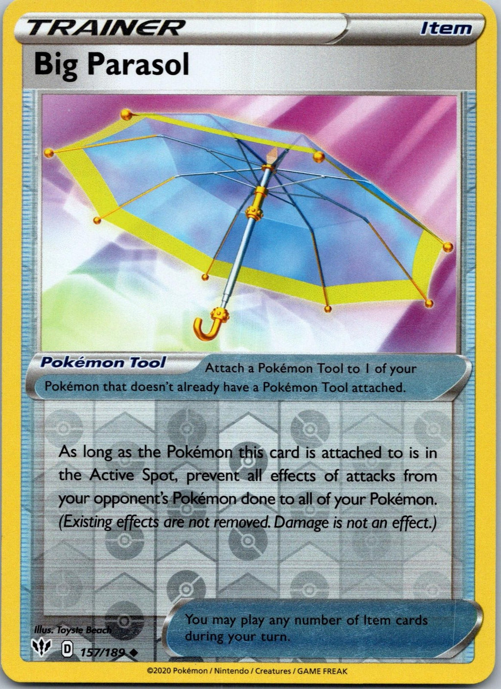 Big Parasol 157/189 Uncommon Darkness Ablaze Pokemon Near Mint