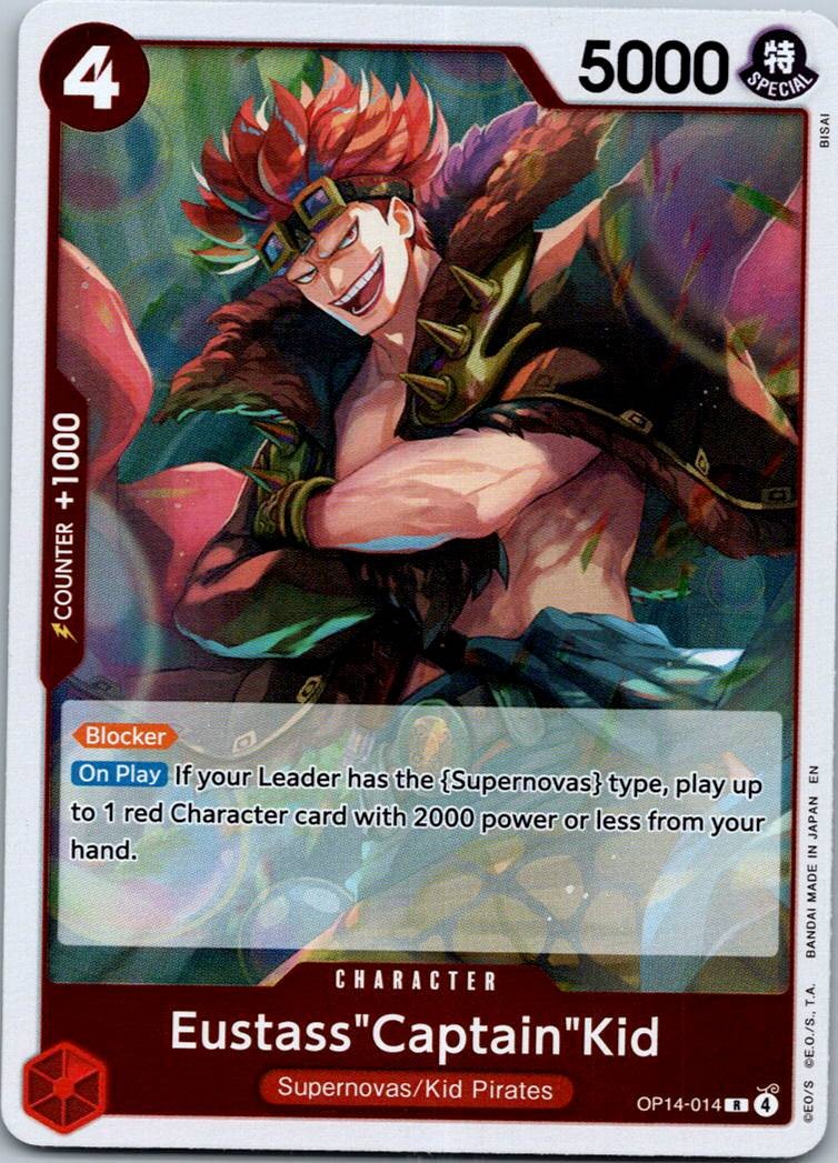 Eustass"Captain"Kid OP14-014 Rare The Azure Sea's Seven One Piece Near Mint