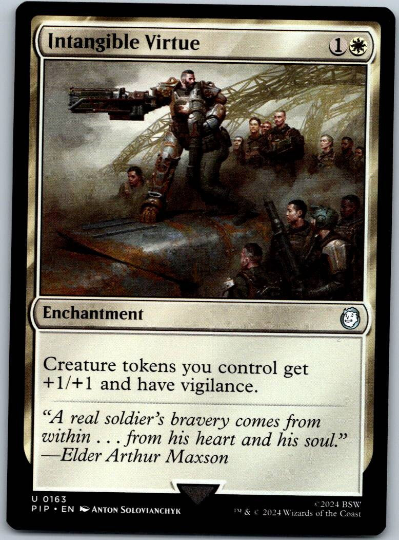 Intangible Virtue 163 Uncommon Universes Beyond: Fallout Magic: The Gathering NM