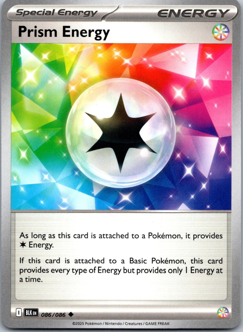 Prism Energy 086/086 Uncommon Black Bolt Pokemon Near Mint