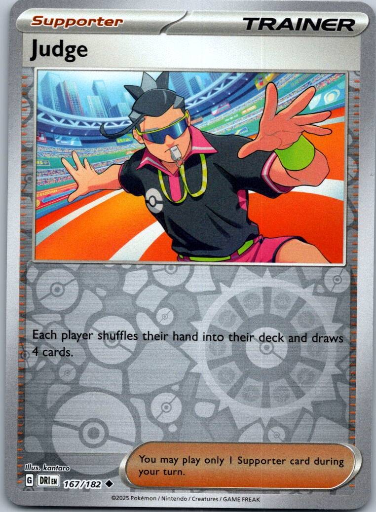 Judge 167/182 Reverse Destined Rivals Pokemon Near Mint