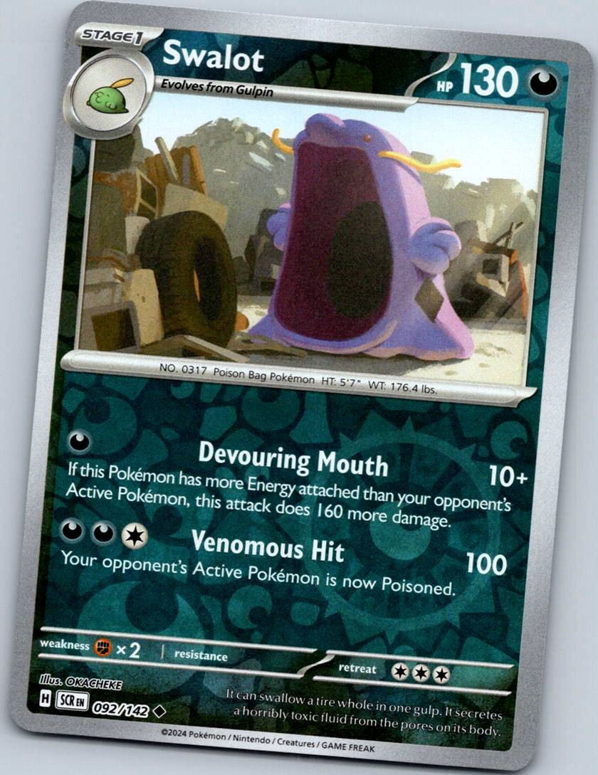 Swalot 92/142 Uncommon Stellar Crown Pokemon Reverse Holo Near Mint