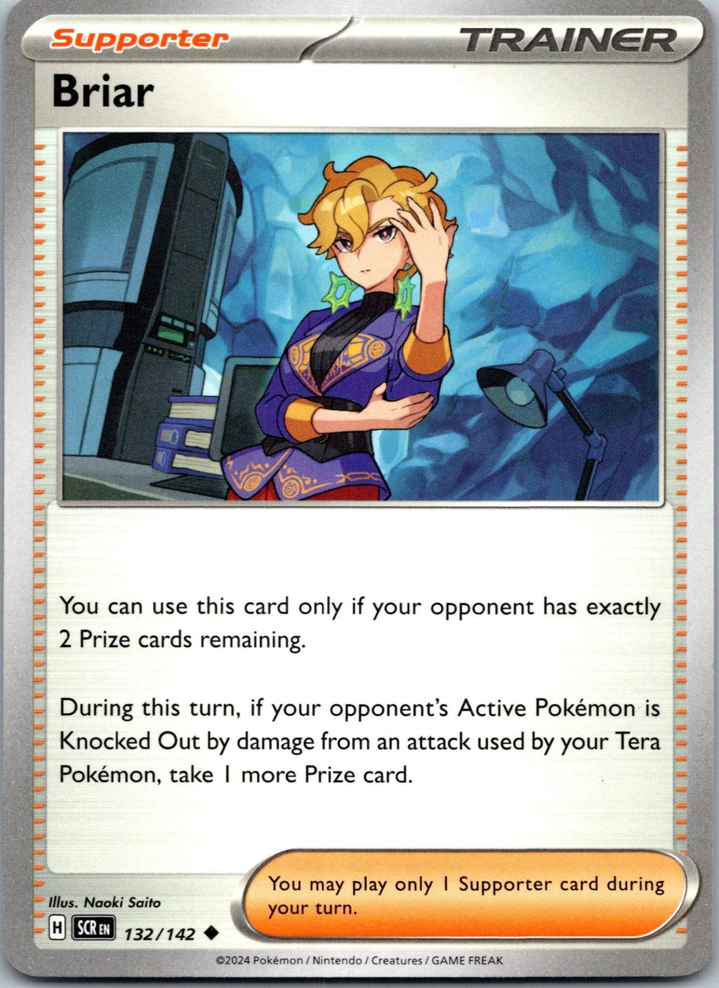 Briar 132/142 Uncommon Stellar Crown Pokemon Near Mint