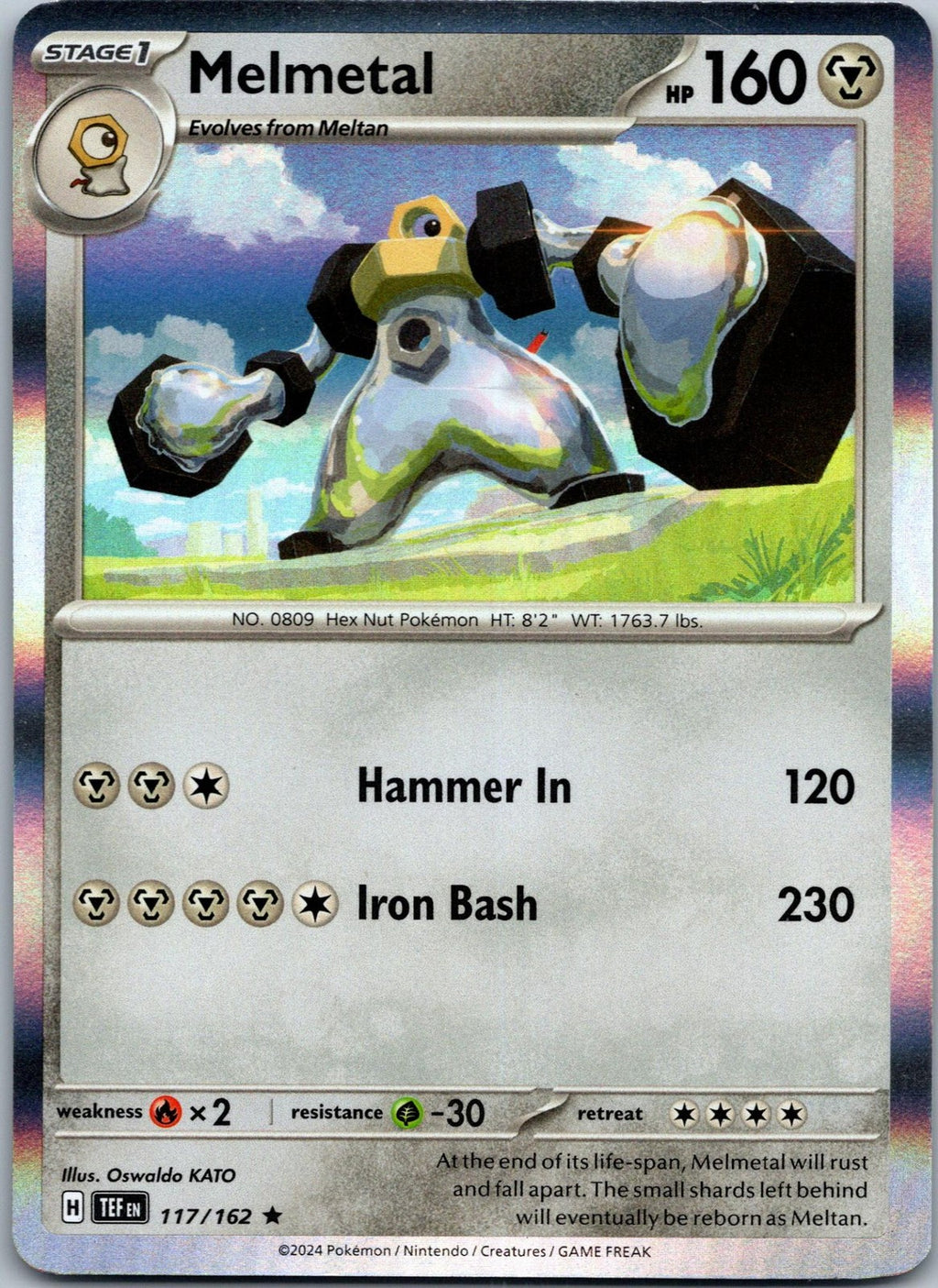 Melmetal 117/162 Rare Temporal Forces Pokemon Near Mint