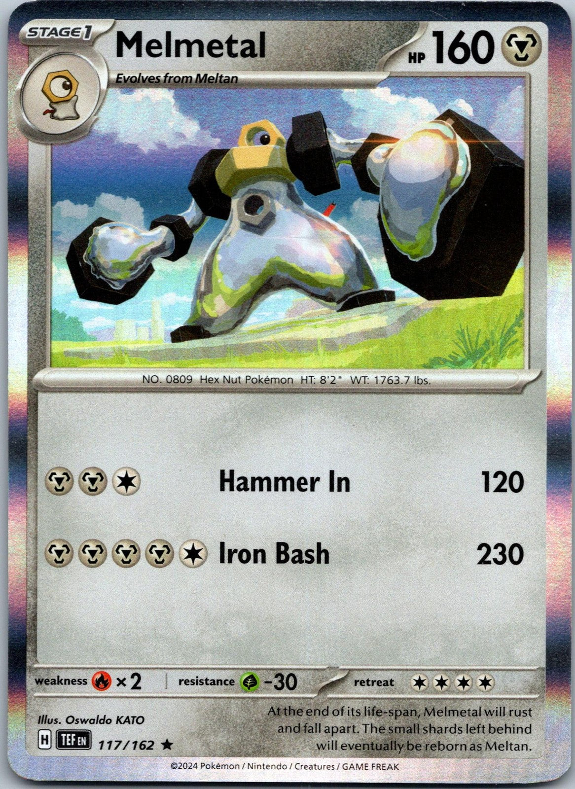 Melmetal 117/162 Rare Temporal Forces Pokemon Near Mint