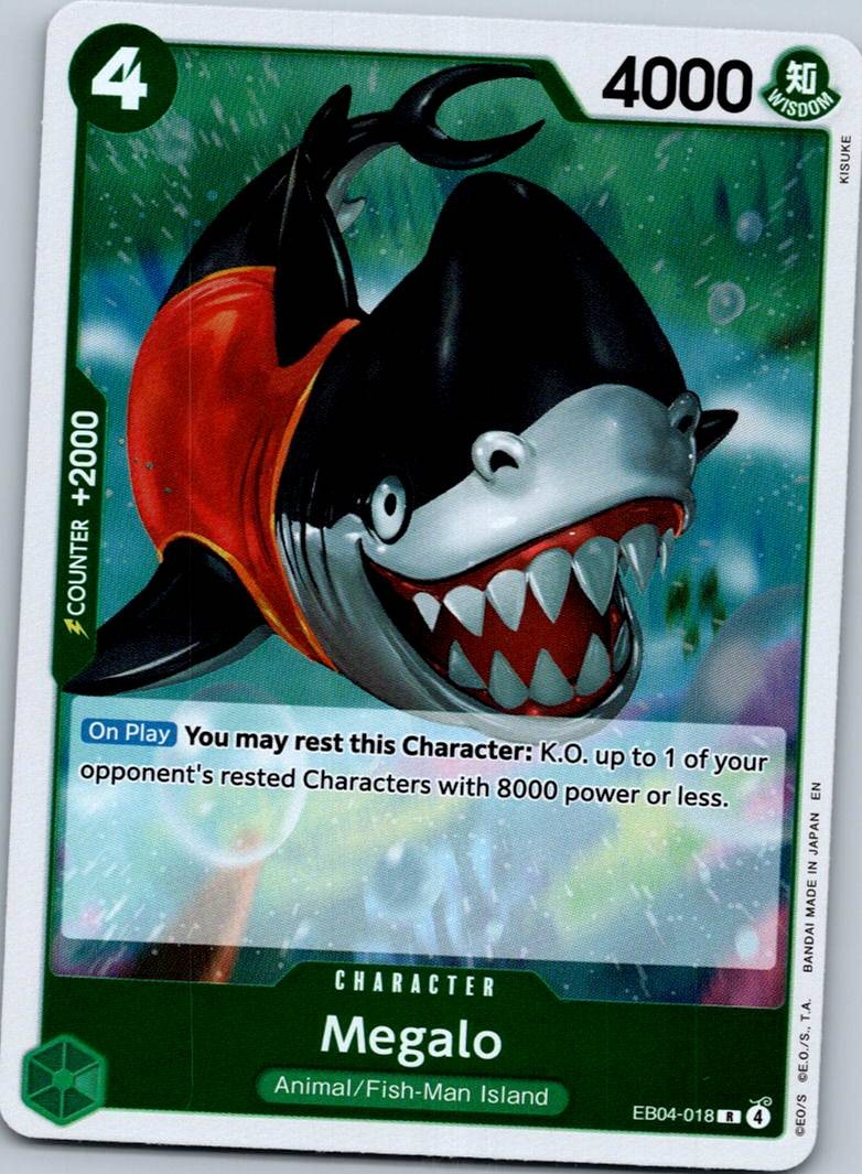 Megalo EB04-018 Rare The Azure Sea's Seven One Piece Near Mint