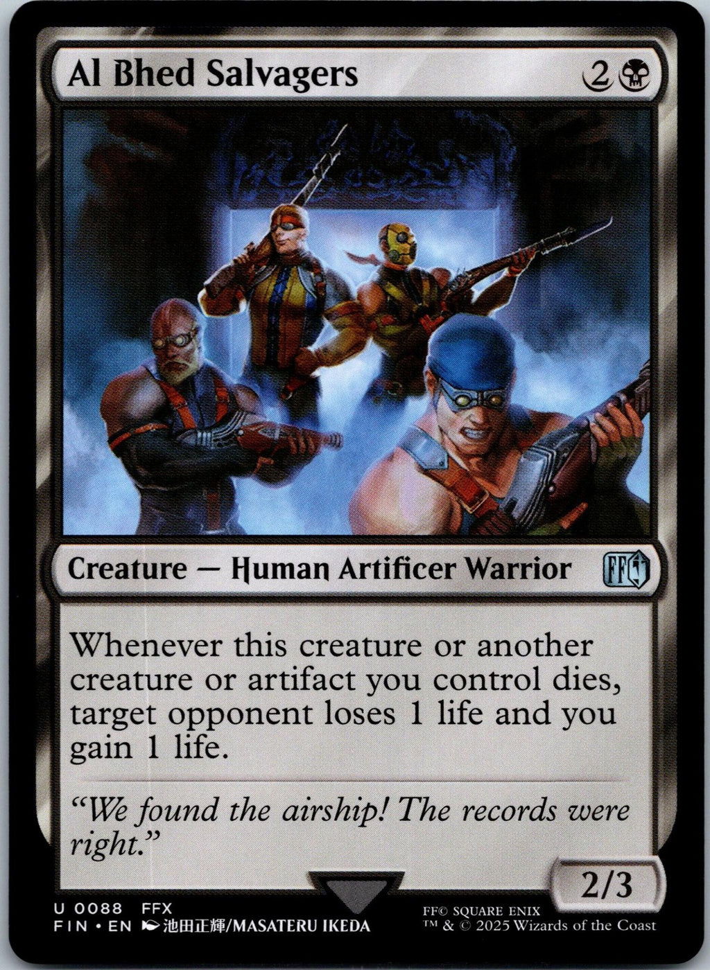 Al Bhed Salvagers 88 Uncommon FINAL FANTASY Magic: The Gathering Near Mint