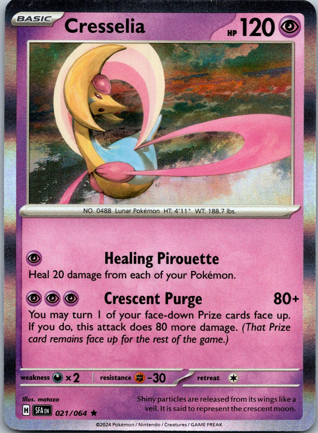 Cresselia 021/064 Rare Shrouded Fable Pokemon Near Mint