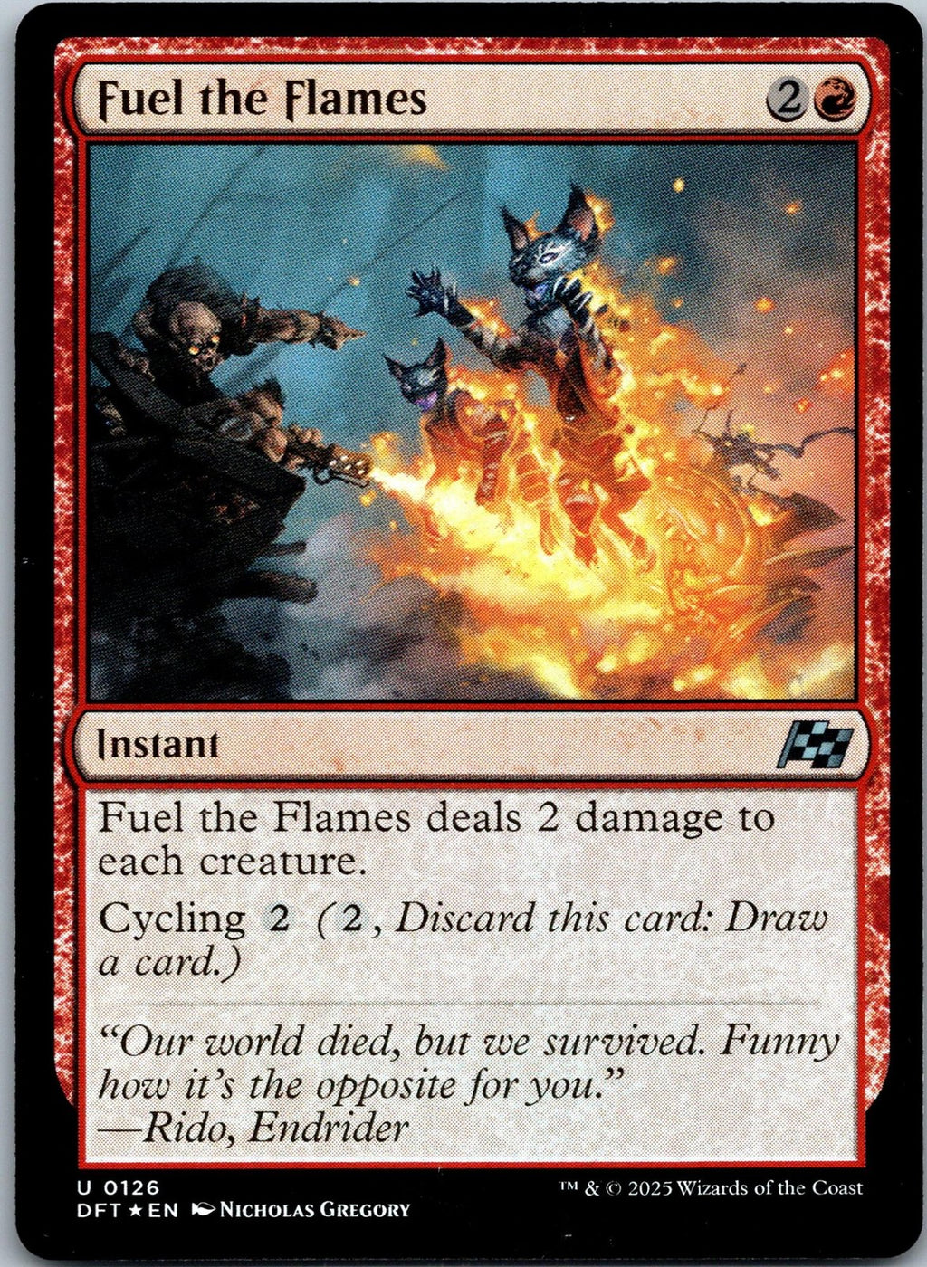 Fuel the Flames 126 Uncommon Aetherdrift Magic: The Gathering Near Mint