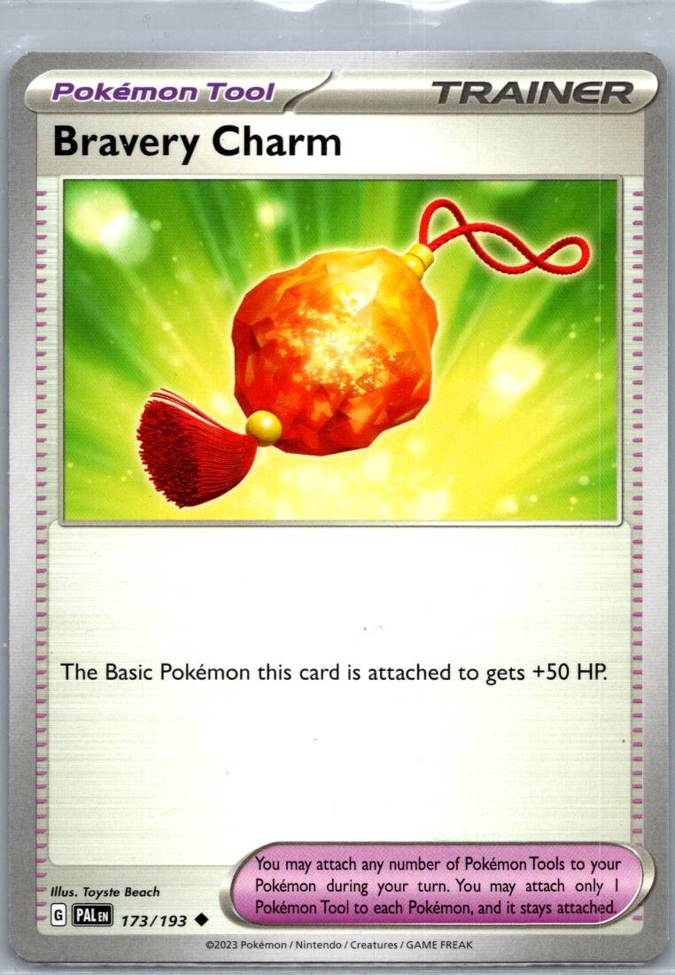 Bravery Charm 173/193 Uncommon Paldea Evolved Pokemon Near Mint