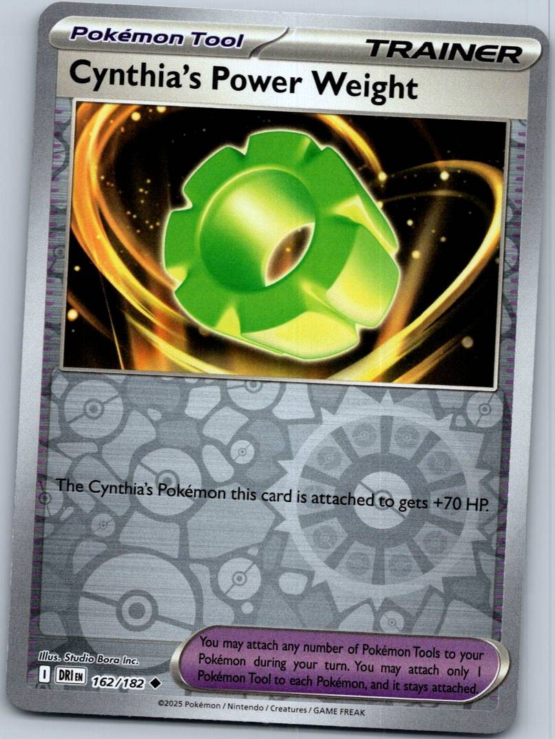 Cynthia's Power Weight 162/182 Reverse Destined Rivals Pokemon Near Mint
