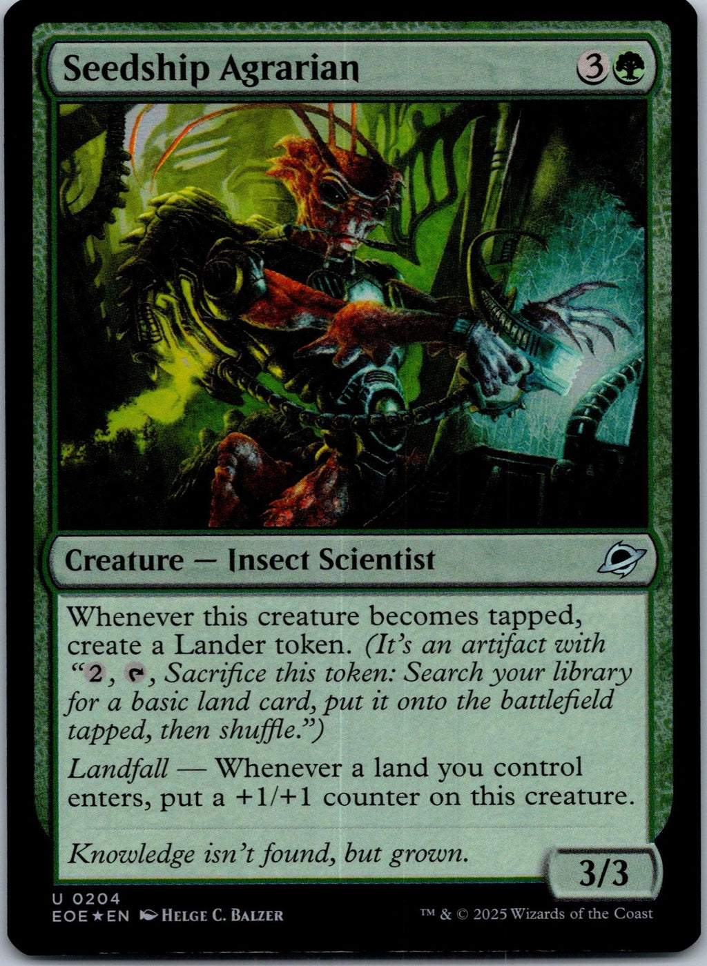 Seedship Agrarian 204 Uncommon Edge of Eternities Magic: The Gathering NM | HOKO