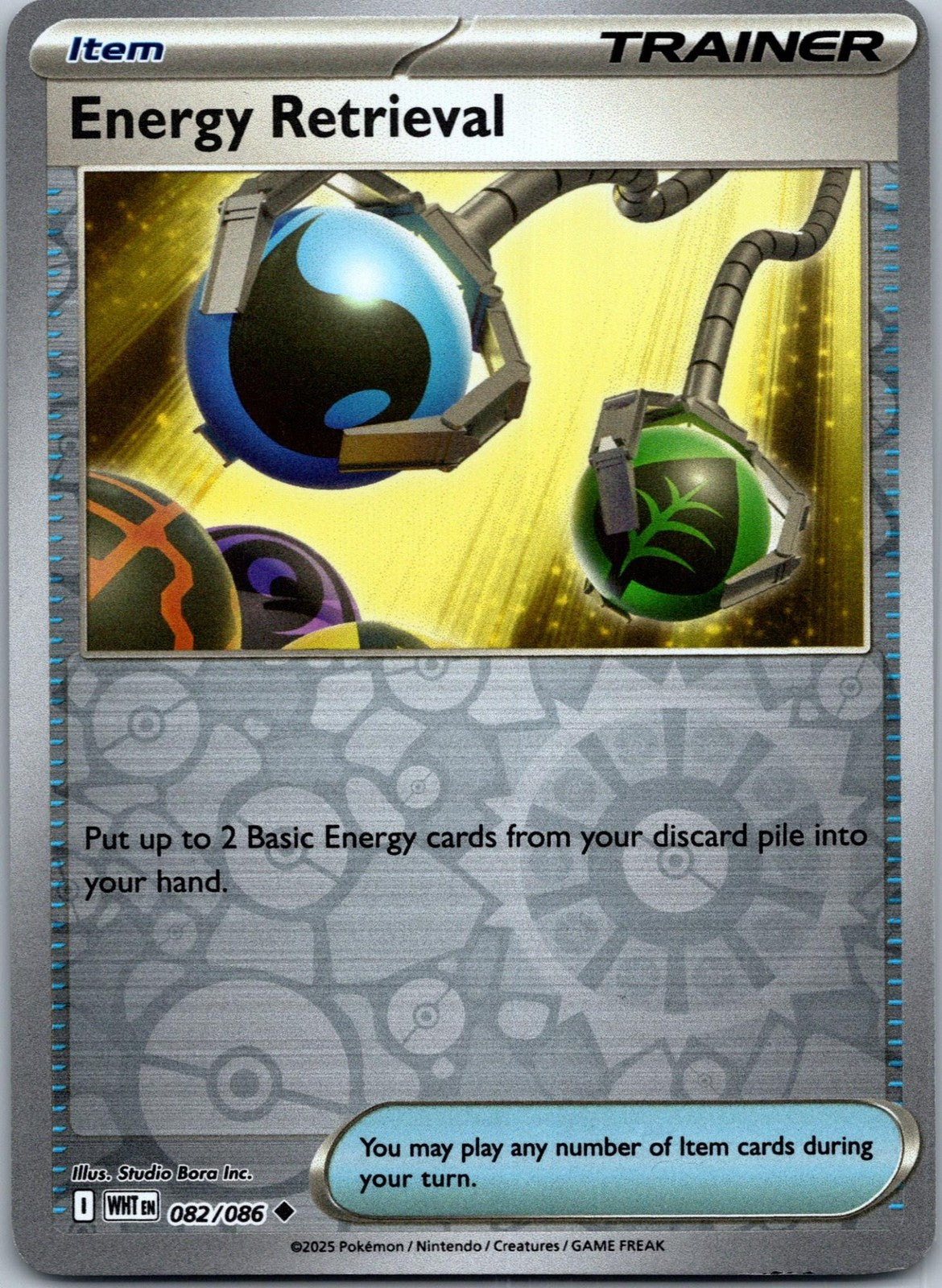 Energy Retrieval 082/086 Uncommon White Flare Pokemon Near Mint