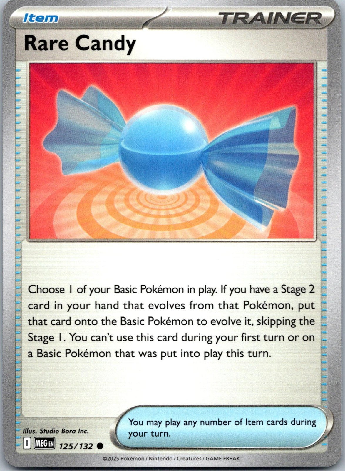 Rare Candy 125/132 Common Mega Evolution Pokemon Near Mint