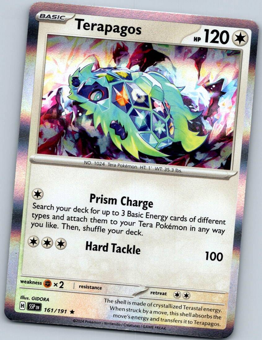 Terapagos 161/191 Rare Surging Sparks Pokemon Near Mint