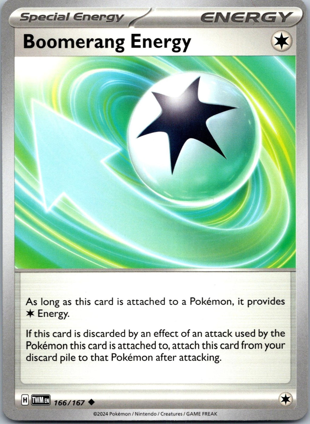 Boomerang Energy 166/167 Uncommon Twilight Masquerade Pokemon Near Mint
