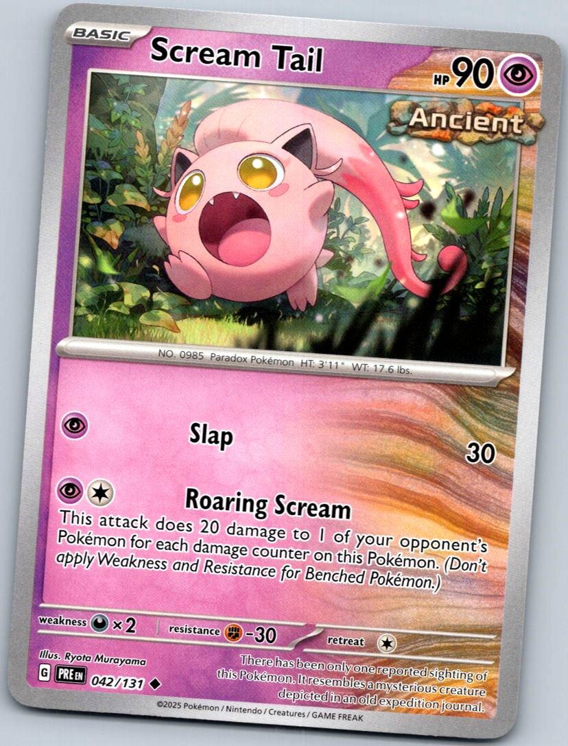 Scream Tail 042/131 Uncommon Prismatic Evolutions Pokemon Near Mint
