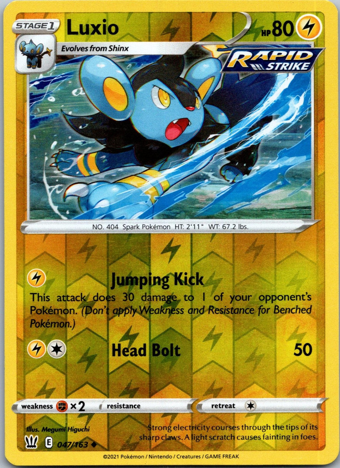 Luxio 047/163 Uncommon Battle Styles Pokemon Near Mint