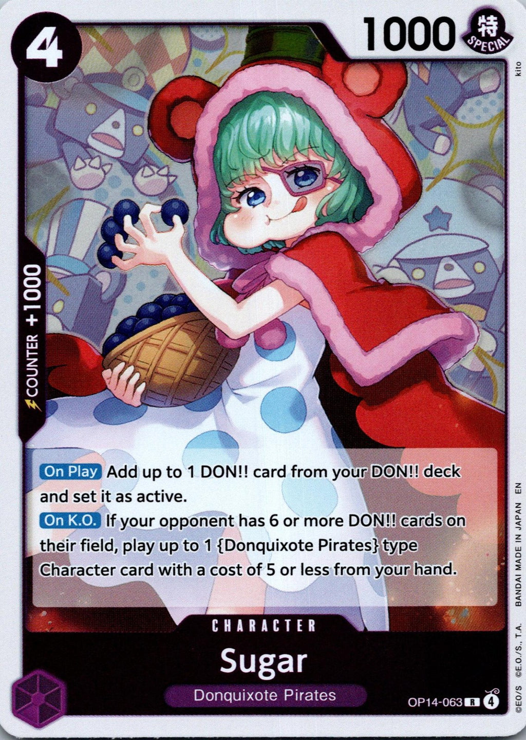 Sugar OP14-063 Rare The Azure Sea's Seven One Piece Near Mint