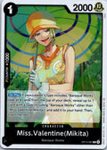 Miss.Valentine(Mikita) OP14-087 Rare The Azure Sea's Seven One Piece Near Mint