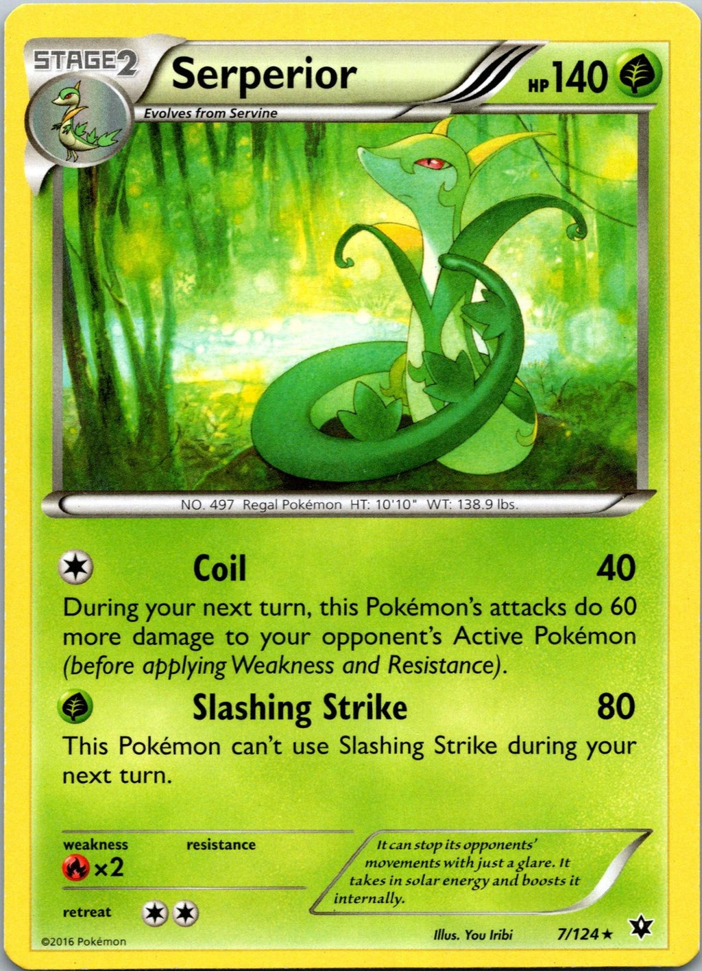 Serperior 7/124 Rare Fates Collide Pokemon Near Mint