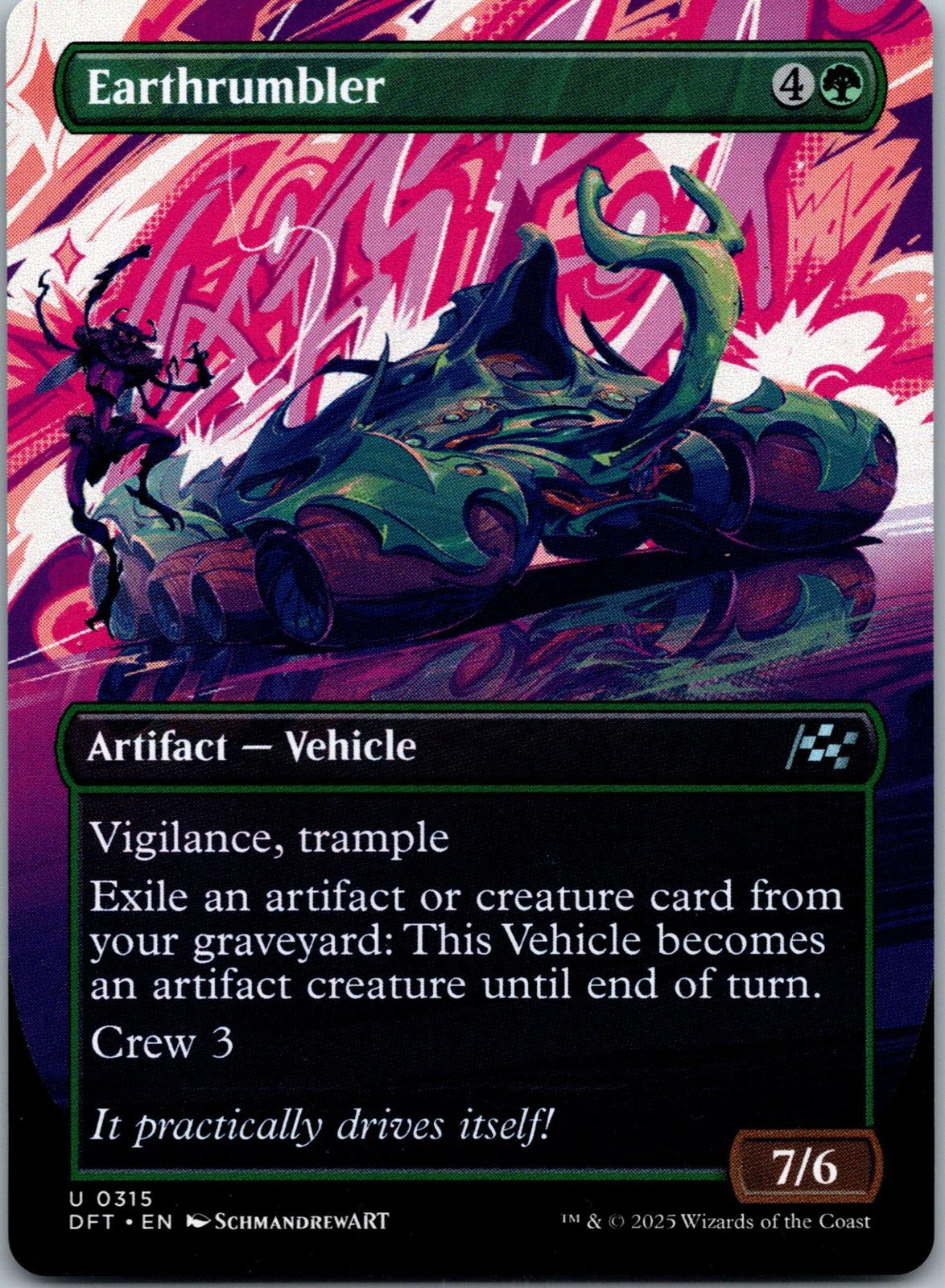 Earthrumbler (Borderless) 315 Uncommon Aetherdrift Magic: The Gathering NM