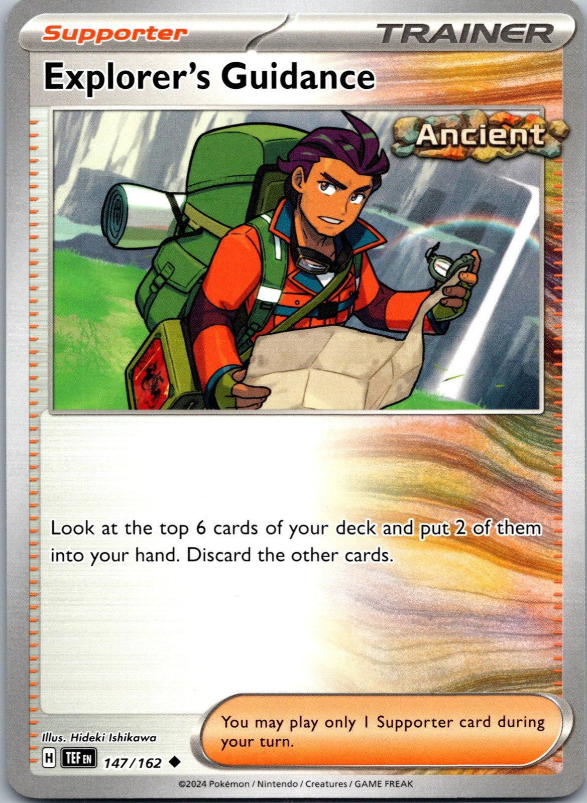 Explorer's Guidance 147/162 Uncommon Temporal Forces Pokemon Near Mint