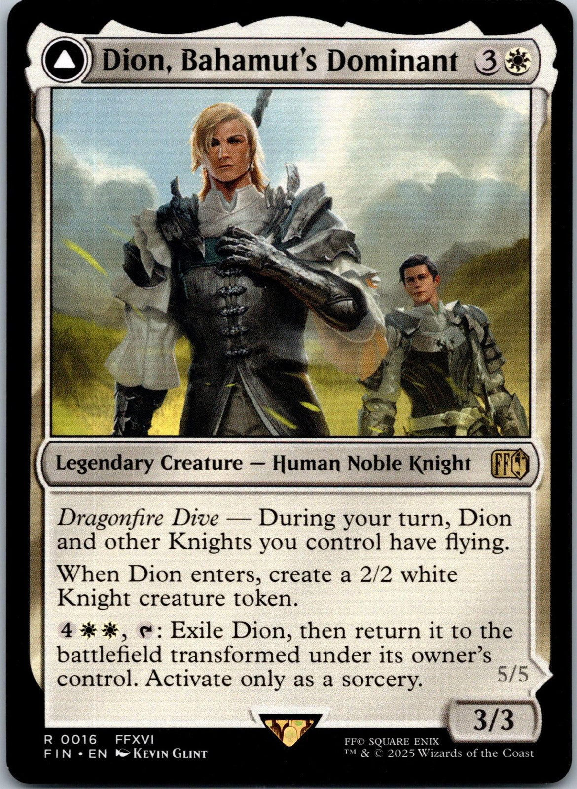 Dion, Bahamut's Dominant 16 Rare FINAL FANTASY Magic: The Gathering Near Mint