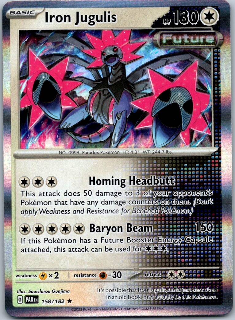Iron Jugulis 158/182 Rare Paradox Rift Pokemon Near Mint