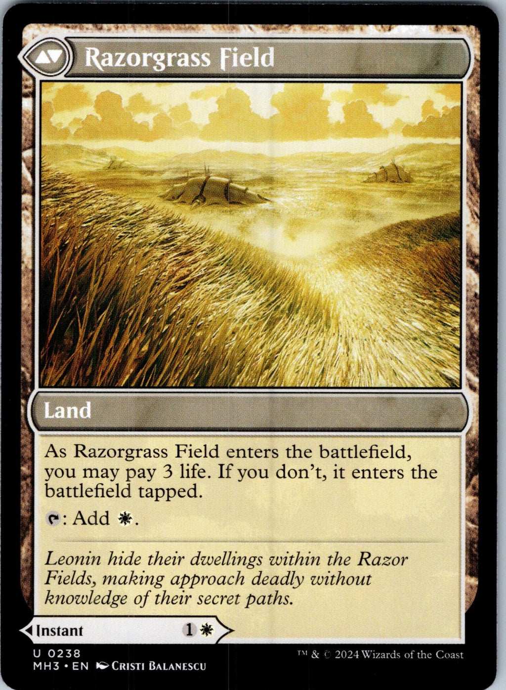 Razorgrass Ambush 238 Uncommon Modern Horizons 3 Magic: The Gathering NM | HOKO