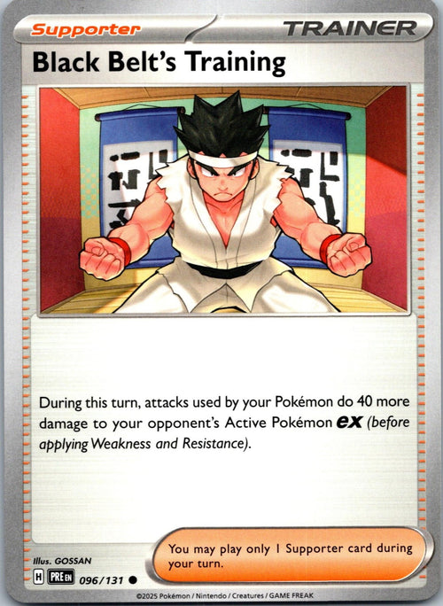 Black Belt's Training 096/131 Common Prismatic Evolutions Pokemon Near Mint