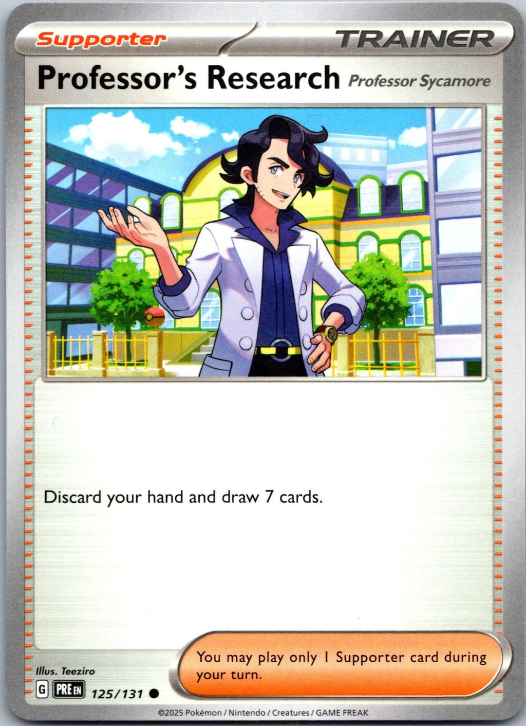 Professor's Research 125/131 Common Prismatic Evolutions Pokemon Near Mint