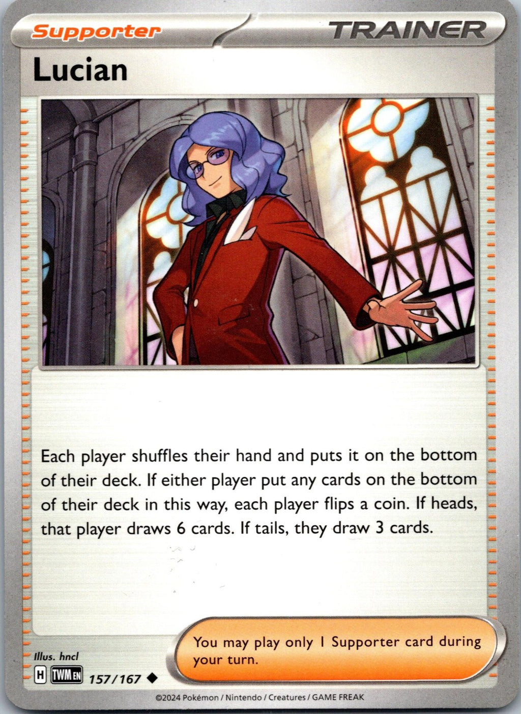 Lucian 157/167 Uncommon Twilight Masquerade Pokemon Near Mint