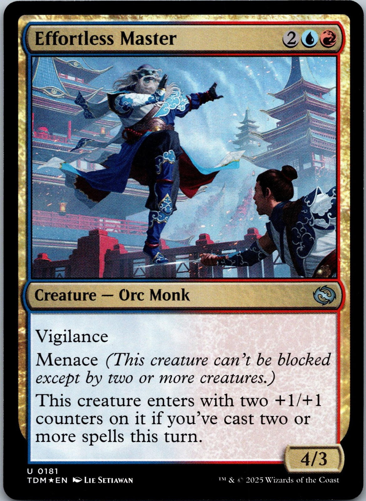 Effortless Master 181 Uncommon Tarkir: Dragonstorm Magic: The Gathering NM
