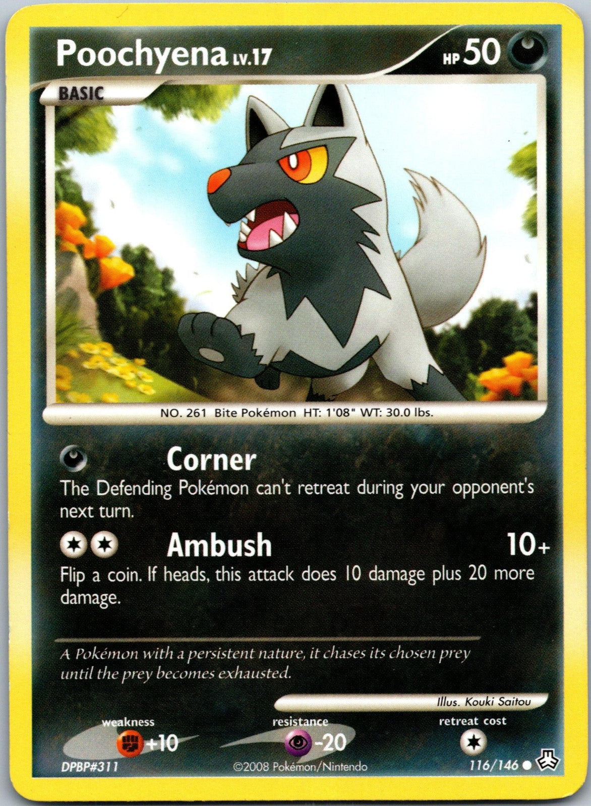 Poochyena 116/146 Common Legends Awakened Pokemon Near Mint